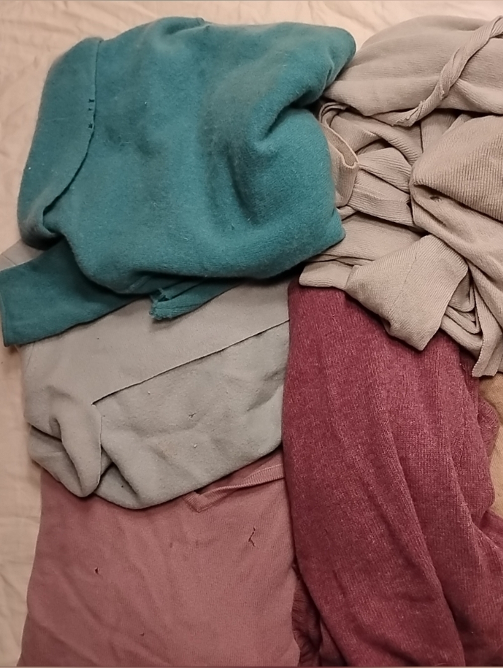 Cashmere Scraps Upcycle Sweaters Robe Craft Sewing Wool Restoration Hardware